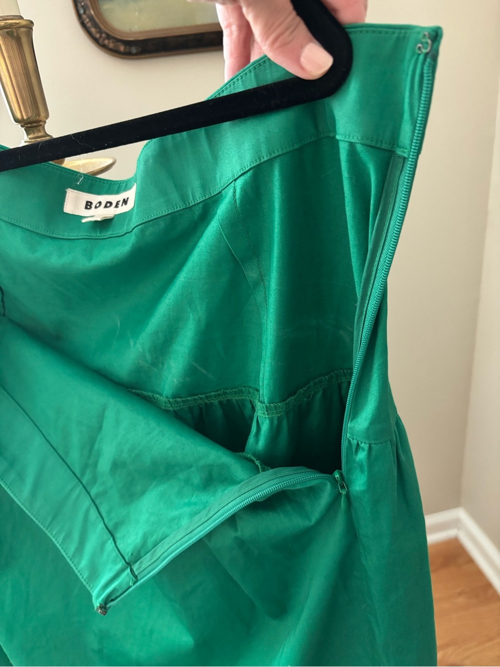 Boden Yoke Detail Maxi Skirt in Emerald Green Size 12 - Picture 5 of 9